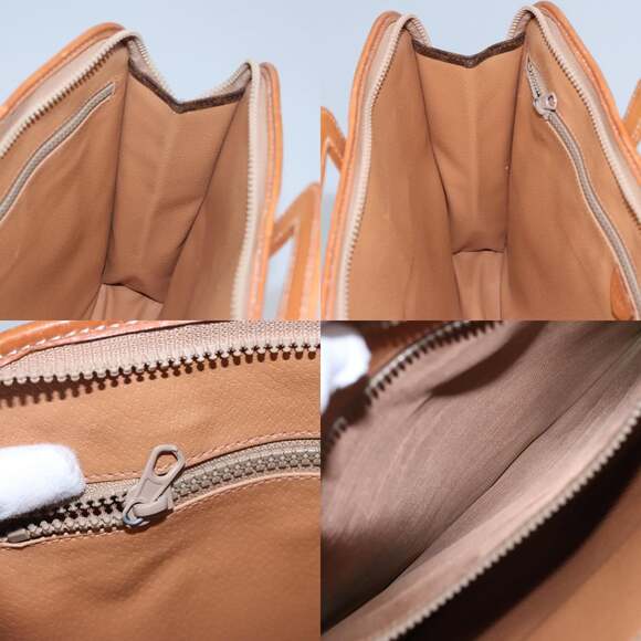 CELINE Macadam Canvas Hand Bag Pvc Leather Brown - Picture 12 of 13